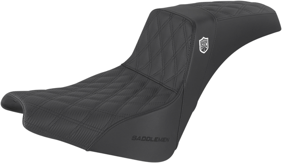 SADDLEMEN Pro Series SDC Performance Seat - w/o Backrest - Lattice Stitch/Lumbar Gripper - FX '18-'24 SC81830DB