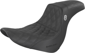SADDLEMEN Pro Series SDC Performance Seat - w/o Backrest - Lattice Stitch/Lumbar Gripper - FL/FX '18-'24 SC81829DB