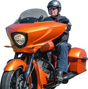 KLOCK WERKS Flare* Windshield - 11" - Tinted - Victory KWW-06-0543
