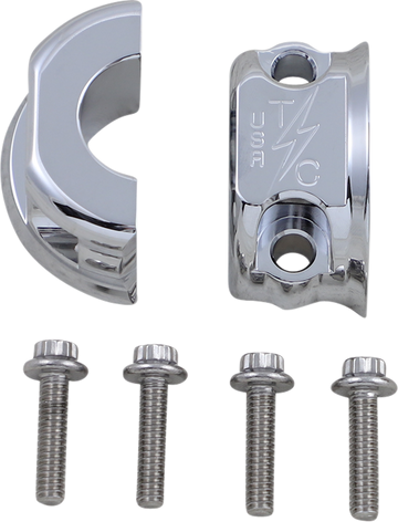 THRASHIN SUPPLY CO. Perch Clamps - Clutch/Brake - Chrome TSC-2703-3