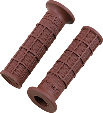 ODI Hart-Luck Signature Full-Waffle Slip-On Grips - Brown V02FWBN