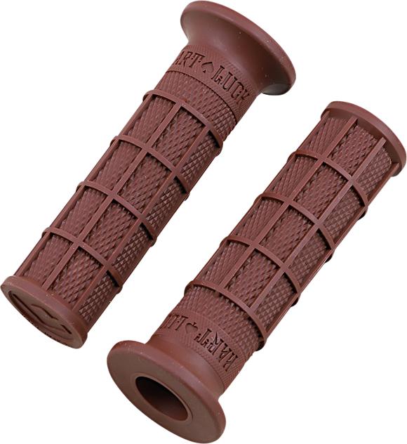 ODI Hart-Luck Signature Full-Waffle Slip-On Grips - Brown V02FWBN