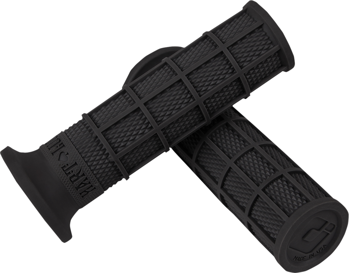 ODI Hart-Luck Signature Full-Waffle Slip-On Grips - Black V02FWB