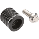 Thrashin Supply Co. Shorty black billet aluminum shifter peg for Harley-Davidson — 1 inch shorter than stock, laser-etched