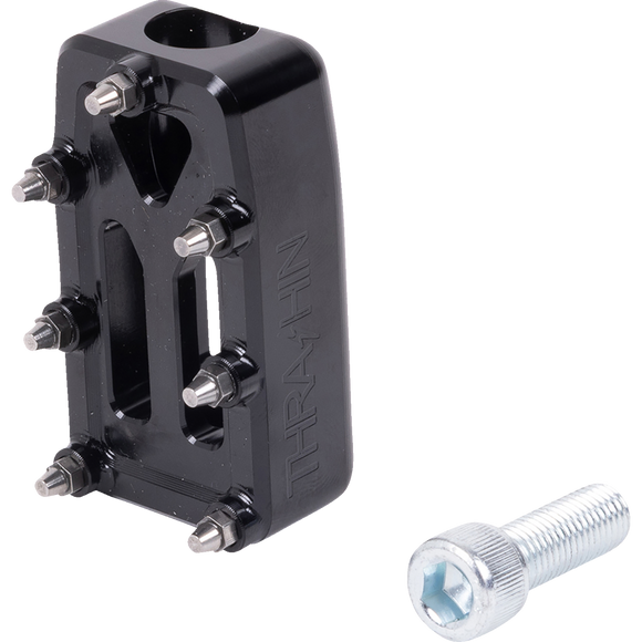 Thrashin Supply Co. Aggressor motorcycle shifter peg in billet aluminum with stainless steel cleats