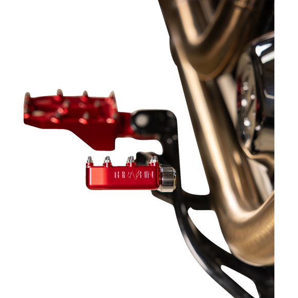 Thrashin Supply Co. Aggressor motorcycle shifter peg in billet aluminum with stainless steel cleats