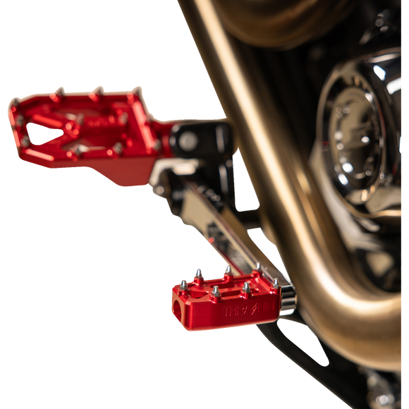 Thrashin Supply Co. Aggressor motorcycle shifter peg in billet aluminum with stainless steel cleats