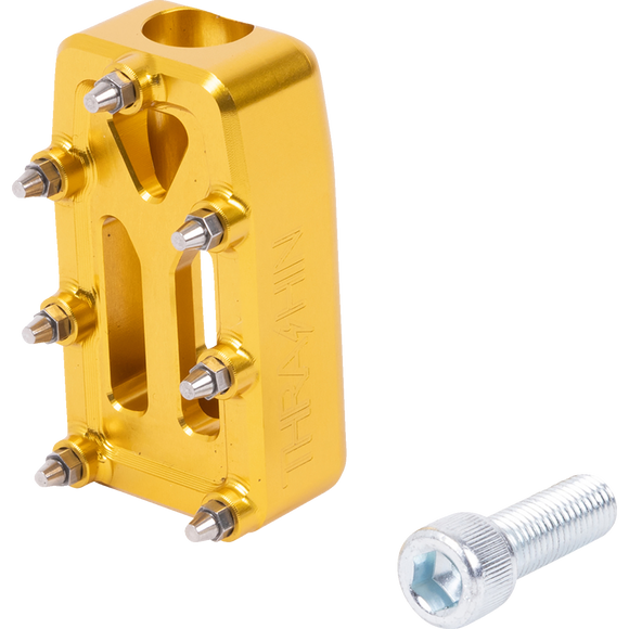Thrashin Supply Co. Aggressor motorcycle shifter peg in billet aluminum with stainless steel cleats