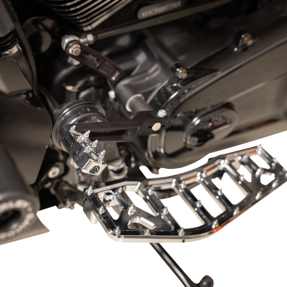 Thrashin Supply Co. Aggressor motorcycle shifter peg in billet aluminum with stainless steel cleats