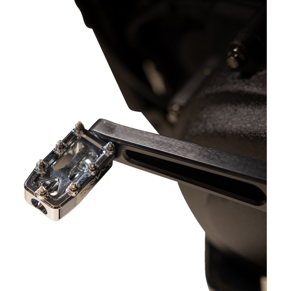 Thrashin Supply Co. Aggressor motorcycle shifter peg in billet aluminum with stainless steel cleats
