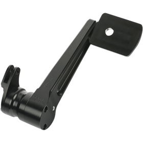 Thrashin Supply Co. black billet aluminum brake pedal pad mount for adjustable bagger brake arms, BBP-SP-01
