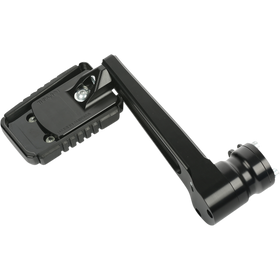 Thrashin Supply Co. black billet aluminum brake pedal pad mount for adjustable bagger brake arms, BBP-SP-01
