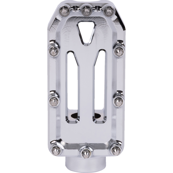 Thrashin Supply Co. Aggressor brake pedal for Harley-Davidson Touring with stainless steel cleats – chrome, black, and contrast cut options