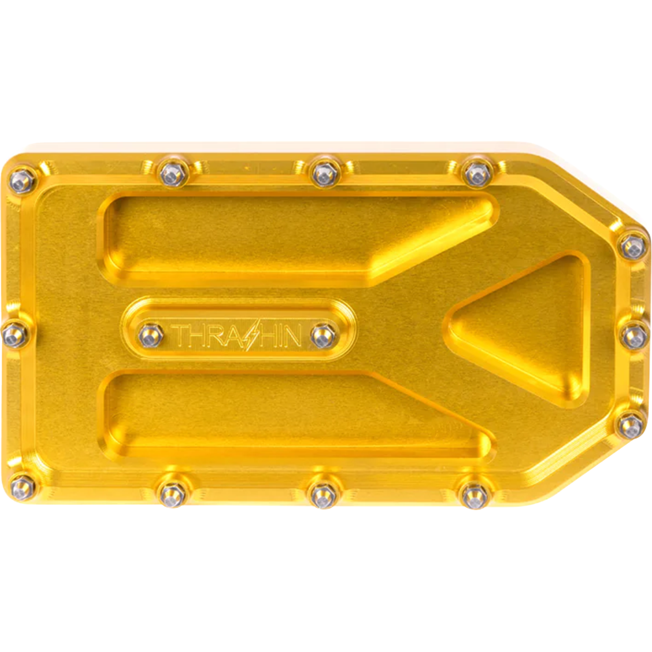 デバイスワークス EDGEPAD GOLD紋章 THRASHIN SUPPLY CO. Aggressor Brake Pedal Pad | SPEED-KINGS CYCLE