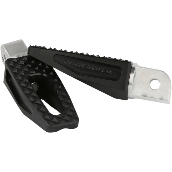 Thrashin Supply Co. P-54 Slim Footpegs aircraft-grade 6061 aluminum chrome finish for 2018-2025 Harley-Davidson Softail