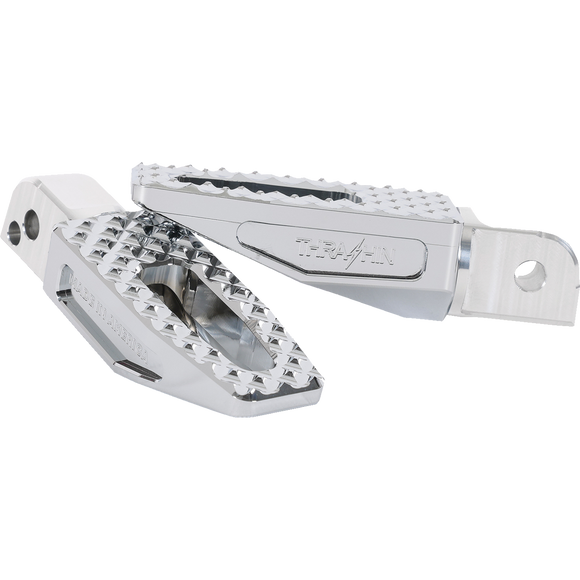 Thrashin Supply Co. P-54 Slim Footpegs aircraft-grade 6061 aluminum chrome finish for 2018-2025 Harley-Davidson Softail