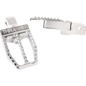 Thrashin Supply Co. Militant foot pegs for Harley-Davidson Softail 2018–2025 in chrome and black