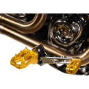 Thrashin Supply Co. Aggressor billet aluminum foot pegs with stainless steel cleats for Harley-Davidson Touring, Softail, Dyna, and Sportster