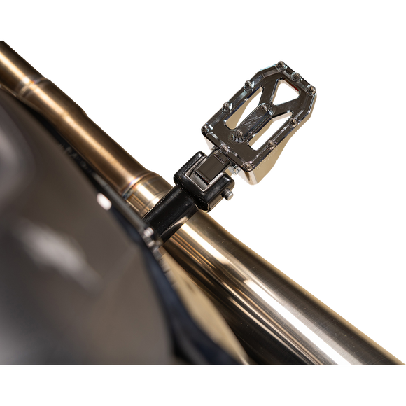 Thrashin Supply Co. Aggressor billet aluminum foot pegs with stainless steel cleats for Harley-Davidson Touring, Softail, Dyna, and Sportster