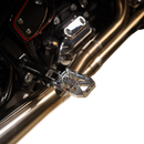 Thrashin Supply Co. Aggressor billet aluminum foot pegs with stainless steel cleats for Harley-Davidson Touring, Softail, Dyna, and Sportster