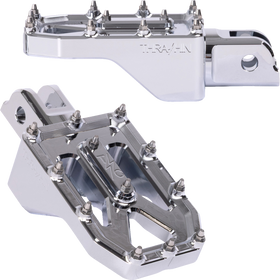 Thrashin Supply Co. Aggressor billet aluminum foot pegs with stainless steel cleats for Harley-Davidson Touring, Softail, Dyna, and Sportster