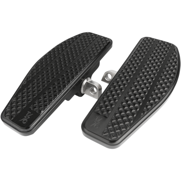 Thrashin Supply Co. billet 6061 aluminum mini floorboards with stainless steel clevis for Harley-Davidson Softail Dyna Sportster Touring FXR V-Rod