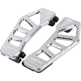 Thrashin Supply Co. Apex Floorboards in chrome billet aluminum for Harley-Davidson Touring and Softail models