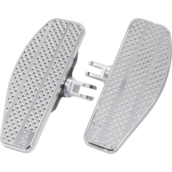 Thrashin Supply Co. billet 6061 aluminum mini floorboards with stainless steel clevis for Harley-Davidson Softail Dyna Sportster Touring FXR V-Rod