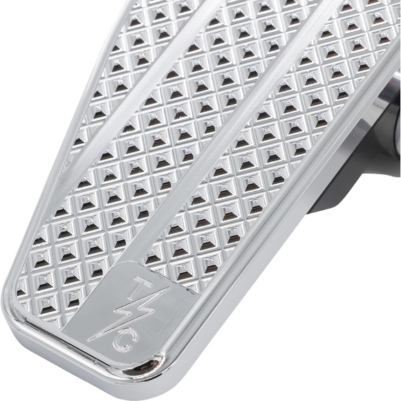 Thrashin Supply Co. billet 6061 aluminum mini floorboards with stainless steel clevis for Harley-Davidson Softail Dyna Sportster Touring FXR V-Rod