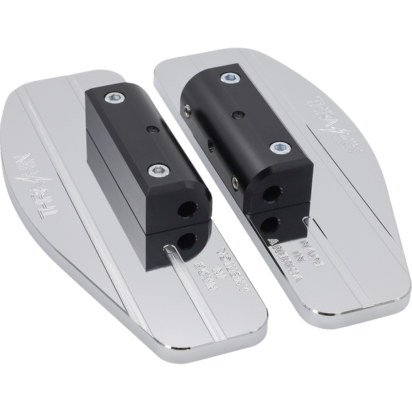 Thrashin Supply Co. chrome mini passenger floorboards for Harley-Davidson Touring Street Glide Road Glide Road King