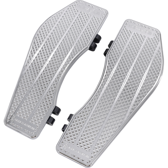 Thrashin Supply Co. chrome billet driver floorboards for Harley-Davidson Touring Street Glide Road Glide Road King