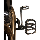 Thrashin Supply Co. Mini Aggressor Floorboards with stainless steel cone cleats on billet 6061 aluminum for Harley-Davidson Softail Dyna Touring and Sportster models