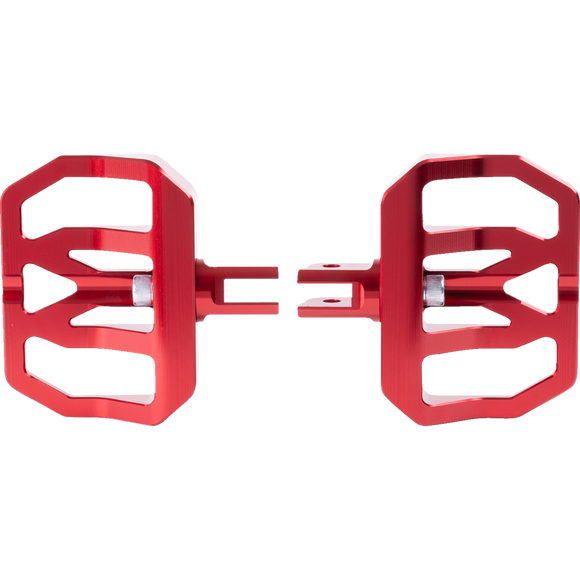 Thrashin Supply Co. Mini Aggressor Floorboards with stainless steel cone cleats on billet 6061 aluminum for Harley-Davidson Softail Dyna Touring and Sportster models