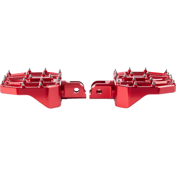 Thrashin Supply Co. Mini Aggressor Floorboards with stainless steel cone cleats on billet 6061 aluminum for Harley-Davidson Softail Dyna Touring and Sportster models