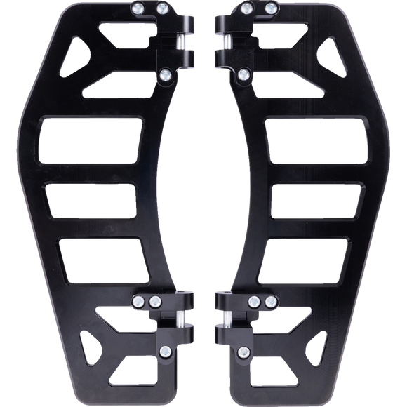 Thrashin Supply Co. Aggressor Max Grip billet aluminum floorboards with stainless steel cleats for Harley-Davidson Street Glide, Road Glide, and Softail
