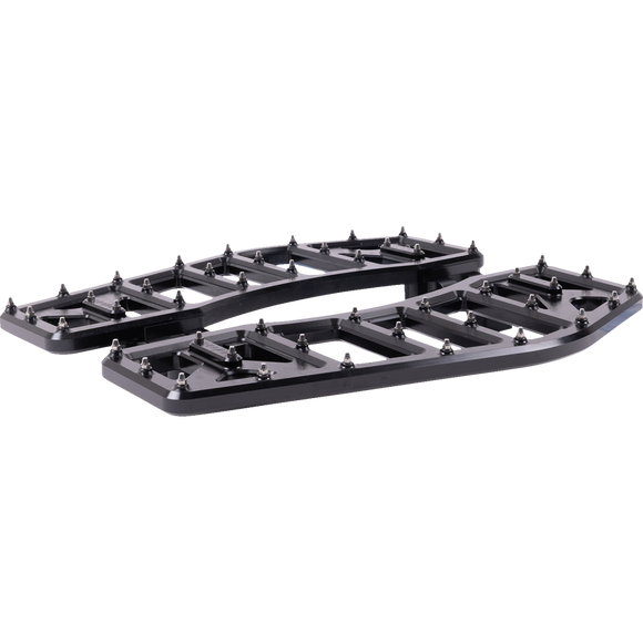 Thrashin Supply Co. Aggressor Max Grip billet aluminum floorboards with stainless steel cleats for Harley-Davidson Street Glide, Road Glide, and Softail
