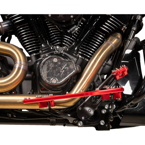 Thrashin Supply Co. Aggressor Max Grip billet aluminum floorboards with stainless steel cleats for Harley-Davidson Street Glide, Road Glide, and Softail