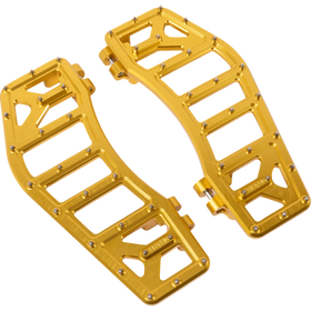 Thrashin Supply Co. Aggressor Max Grip billet aluminum floorboards with stainless steel cleats for Harley-Davidson Street Glide, Road Glide, and Softail