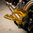 Thrashin Supply Co. Aggressor Max Grip billet aluminum floorboards with stainless steel cleats for Harley-Davidson Street Glide, Road Glide, and Softail