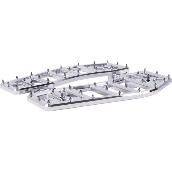 Thrashin Supply Co. Aggressor Max Grip billet aluminum floorboards with stainless steel cleats for Harley-Davidson Street Glide, Road Glide, and Softail