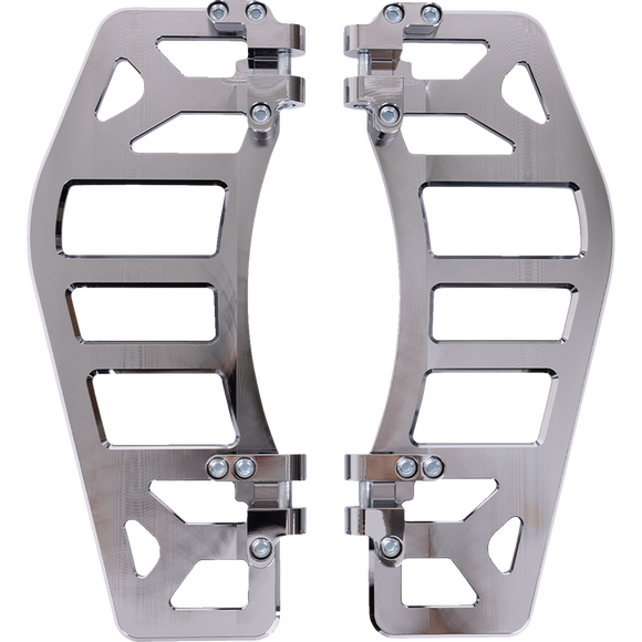 Thrashin Supply Co. Aggressor Max Grip billet aluminum floorboards with stainless steel cleats for Harley-Davidson Street Glide, Road Glide, and Softail