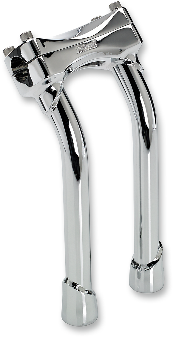 BILTWELL Murdock Handlebar Risers - Pullback - 10" - Chrome 6404-105-10