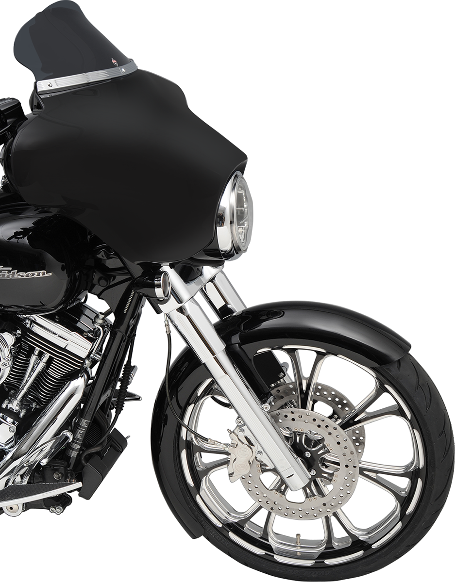 KLOCK WERKS Flare* Windshield - 6-1/2" - Smoke - '96-'13 FLHT KWW-01-0199