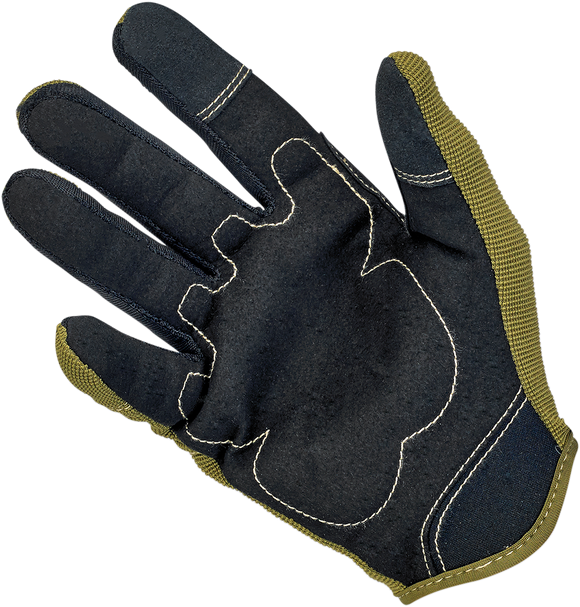 BILTWELL Moto Gloves - Olive/Black - 2XL 1501-0309-006