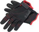 BILTWELL Moto Gloves - Black/Red - Small 1501-0108-002