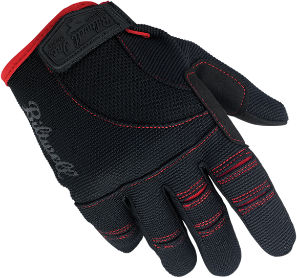 BILTWELL Moto Gloves - Black/Red - Small 1501-0108-002