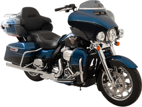 KLOCK WERKS Flare* Windshield - 4" - Dark Smoke - '14-'23 FLH KWW-01-0405