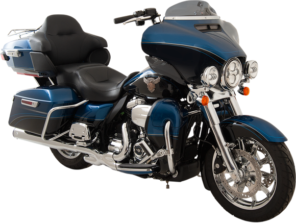 KLOCK WERKS Flare* Windshield - 4" - Dark Smoke - '14-'23 FLH KWW-01-0405