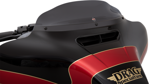 KLOCK WERKS Flare* Windshield - 4" - Dark Smoke - '14-'23 FLH KWW-01-0405