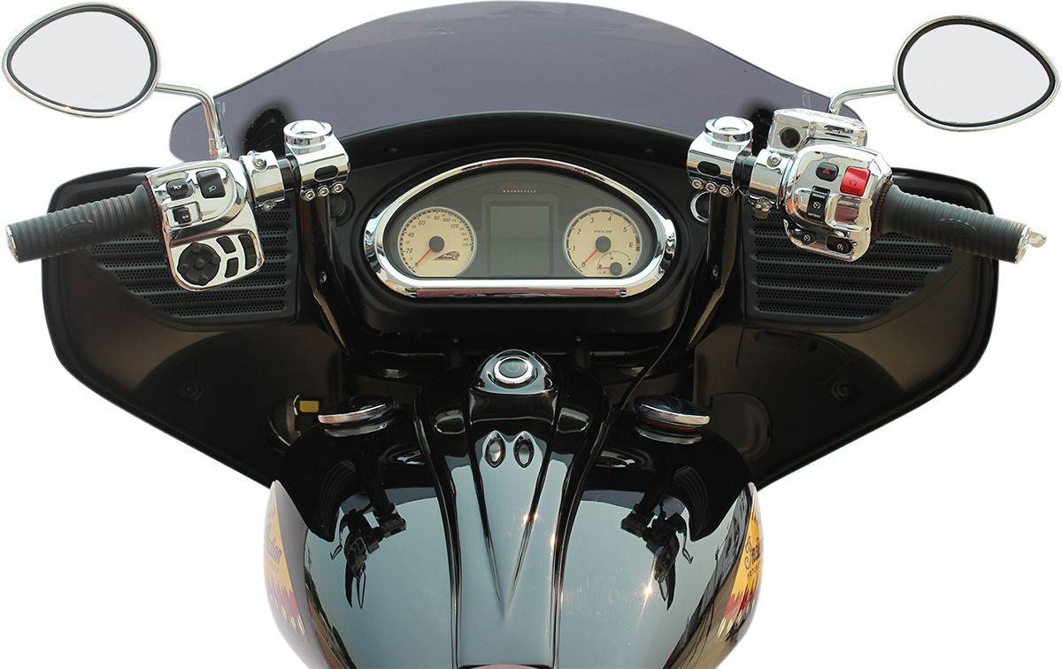 KLOCK WERKS Klip Hanger Handlebar for Indian - 12" - Black/Chrome KWH-04-9011-BC